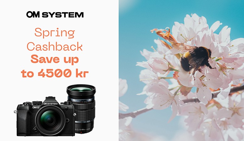 OM System tilbyder en cashback p&aring; udvalgte produkter.